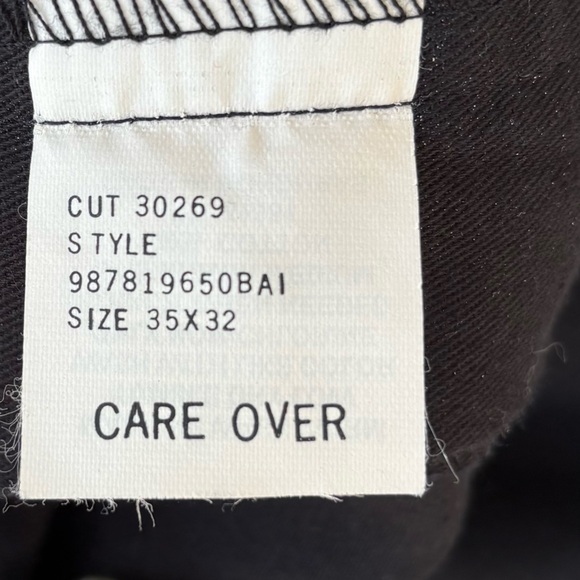 RALPH LAUREN POLO CHINO—Vintage—Men’s 34 x 32—Black—High-Rise—Pleats, Cuffs - Picture 9 of 9